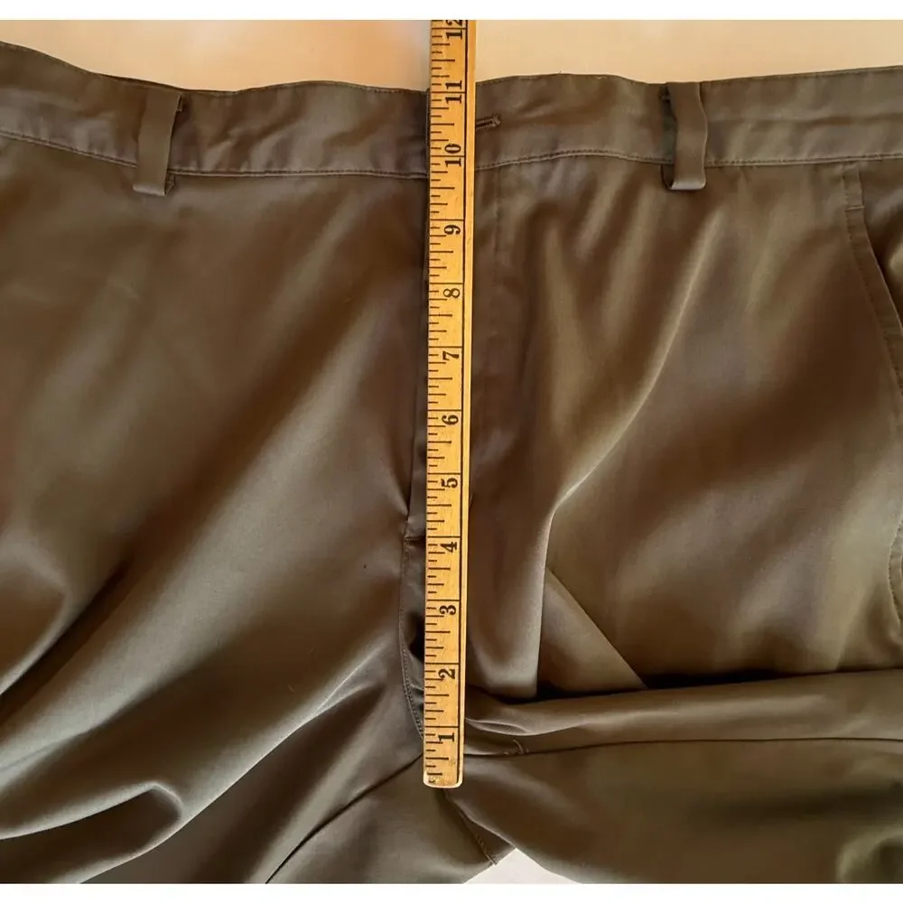 Nike Golf FitDry Shorts Mens 34 Olive Brown Stretch 10 Inch Performance Outdoor